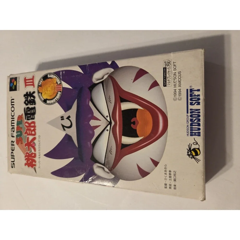 Superfamicon CIB Momotaro 3 Box Manual 1994 Video Game Snes Three